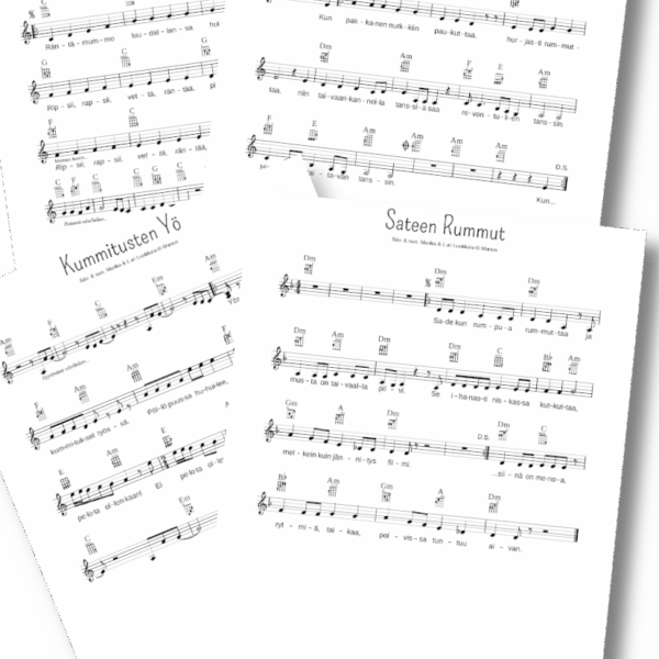 Soiva Vuosi nuotit & ukulelen soinnut tulostettava pdf